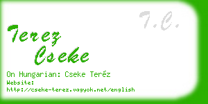 terez cseke business card
